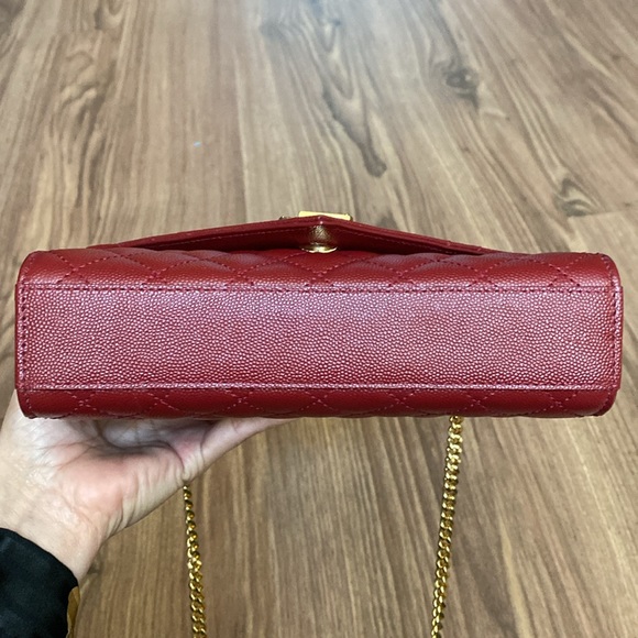 A114- π― % authentic Small YSL Envelope Shoulder bag - Picture 15 of 17